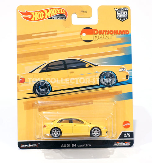 Hot Wheels Deutschland Design Audi S4 Quattro yellow Car Culture Diecast